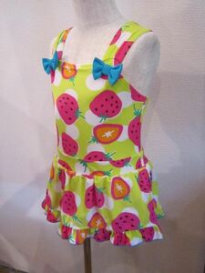 *AMPERSAND( Anne pa Sand ) girl child Kids swimsuit One-piece strawberry pattern 90cm(49-7954)
