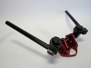 NMAX カスタム ハンドルポスト 赤 & セパレートハンドル CNC Φ22ｍｍ Φ28ｍｍ 黒