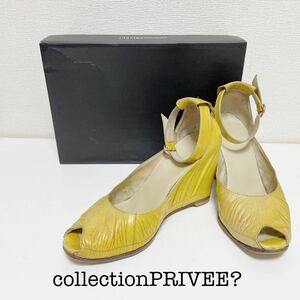 collectionPRIVEE? コレクションプリヴェ ウエッジソール ストラップ オープントゥ サンダル 36