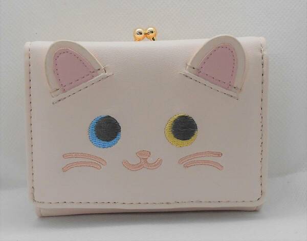 【新品】Ｃｈａｔ ｍｉｇｎｏｎ　レディース　三つ折り財布　コンパクト　がま口　猫　フェイス　ガールズ