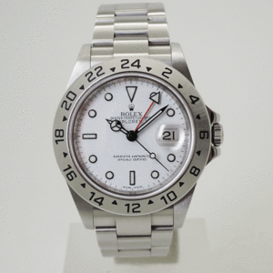 ROLEX Rolex 16570 Explorer 2 Roo let men's clock SS white face M number 2007~2008 year made beautiful goods 