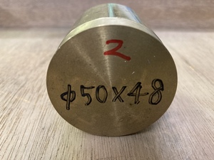 Φ50×48mm ② □ 真鍮丸棒 C3604 カドミレス 黄銅 金属材料 端材 残材 DIY ハンドメイド