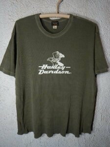 to3236　HARLEY DAVIDSON　ハーレー　ダビッドソン　半袖　後染め　ビンテージ加工　tシャツ　人気　送料格安