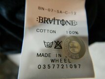 to3180　BRAITONE　ブライトン　日本製　７分　ヘンリーネック　切替　tシャツ　部分チェック　デザイン　人気　送料格安_画像5