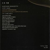 [2CD/Membran]ドニゼッティ:ランメルモールのルチア全曲/M.カラス(s)&G.d.ステファノ(t)他&H.v.カラヤン&RIAS交響楽団 1955_画像4