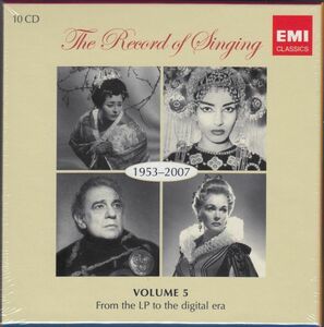 [10CD/Emi]V.A.:The Record of Singing Vol.5(1953-2007)/R.アラーニャ&V.d.l.アンヘルス&A.オジェー&J.ベイカー&T.ベルガンツァ他