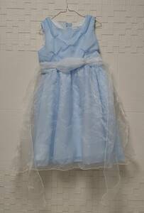 キャサリンコテージ パールシフォンドレス フォーマル ドレス サックスブルー（淡い青）130㎝