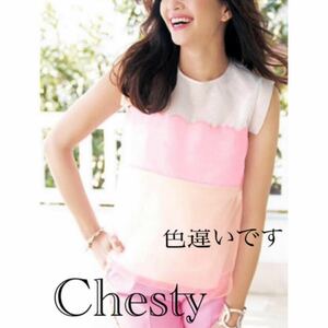 ☆Chesty☆チェスティ　オーガンジースカラップトップス