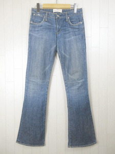  Paper Denim & Cross paper denim&cloth Denim jeans pants flair damage processing stretch blue 25 USA made 