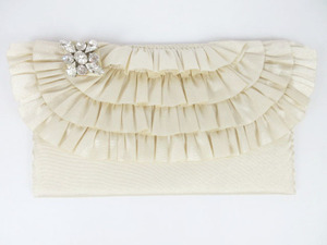 mashe-ruko Z ma chere Cosette? party bag clutch bag biju- beige 