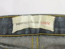 ペーパーデニム＆クロス paper denim&cloth デニム ジーンズ パンツ フレア ダメージ加工 ストレッチ ブルー 25 USA製_画像9