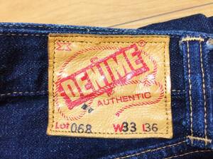 DENIME| старый Denime S501XX кожа patch W33 ORIZZONITI производства 