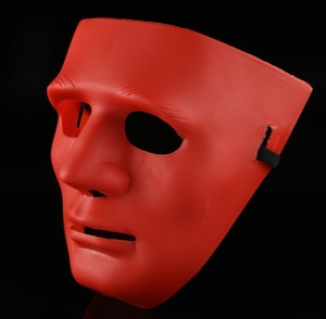 赤色フェイス マスク サバゲー ダンス お面 人面 仮装 コスプレ フェイスガード サバイバルゲーム ハロウィン ラファエル