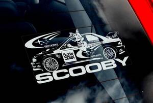 ◆送料無料【スバル・インプレッサ SCOOBY スクービー】外張り カーステッカー 220×100mm@外貼り カー ステッカー シール B1 2569