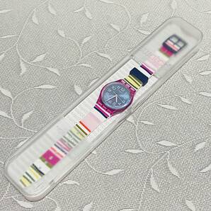 SWATCH スウォッチ FUNNY LINES GP153 スイス製 レディース腕時計 マルチカラー クォーツ 34mm 未使用・長期保管品の画像5