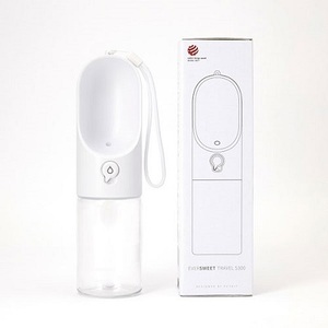  new goods * one hand . easy *PETKIT* one touch water bottle * white *300ml*. walk .!
