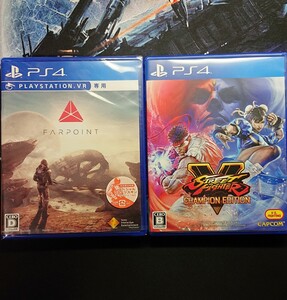 PS4ソフト Farpoint (VR専用)、SF5チャンピオンエディション。