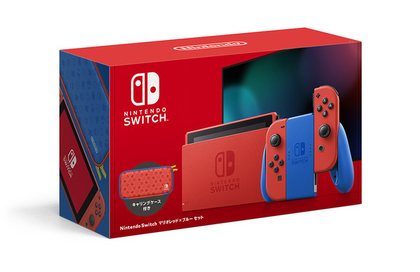 【美中古品】Nintendo Switch マリオレッド×ブルー セット