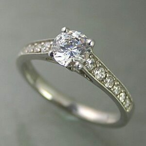 婚約指輪 エンゲージリング ダイヤモンド 0.8カラット プラチナ 鑑定書付 0.80ct Dカラー SI1クラス 3EXカット GIA 21893-1892 HKER*0.8