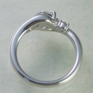婚約指輪 エンゲージリング ダイヤモンド 0.5カラット プラチナ 鑑定書付 0