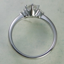 婚約指輪 エンゲージリング ダイヤモンド 0.4カラット プラチナ 鑑定書付 0.46ct Eカラー VS2クラス 3EXカット GIA 22390-1028 HKER*0.4_画像2
