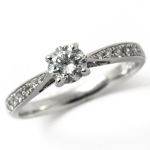 婚約指輪 エンゲージリング ダイヤモンド 0.4カラット プラチナ 鑑定書付 0.47ct Dカラー FLクラス 3EXカット GIA 22217-595 HKER*0.4