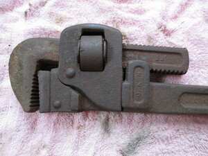  pipe wrench O.K.N piping water service equipment construction work ultra old receipt * pick up possible wrench control H②