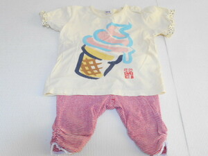  clothes Kids 80 size top and bottom set short sleeves T-shirt short pants control number 46