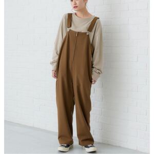 flaner☆フロントジップサロペット