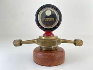 Anderson car co. Coach Built6 Boycemotometer radiator cap with dog bone handle 1920s under son Coach Bill to6 voice Moto meter 