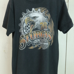 【古着】☆ハーレーダビッドソン Ｔシャツ 76th STURGIS イーグル Ｓ HARLEY DAVIDSON/R.K.STRATMAN/BLACK HILLSの画像1