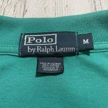 【レアカラー】ポロバイラルフローレン Polo by Ralph Lauren 半袖 ポロシャツ ターコイズグリーン Mサイズ 天竺_画像6