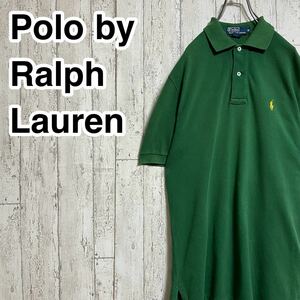 【人気カラー】ポロバイラルフローレン Polo by Ralph Lauren 半袖 ポロシャツ グリーン Mサイズ 刺繍ポニー