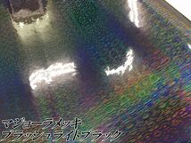 【Ｎ－ＳＴＹＬＥ】ラッピングシート マジョーラメッキブラッシュ ライトブラック152cm×50ｃm ホログラム調 耐熱耐水曲面対応裏溝付_画像3