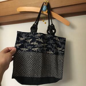 ハンドメイド 和風バッグ サブバッグ お散歩バッグ
