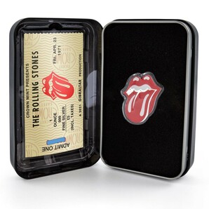 2021 ジブラルタル ローリングストーンズ Lips and Tongue 50周年 1オンス 5ポンド プルーフカラー銀貨