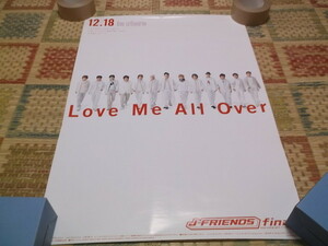 )　J-FRIENDS　【　LOVE ME ALL OVER告知　ポスター　】　※管理番号44