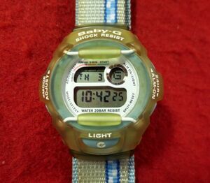 GS454）★完動腕時計★CASIO カシオ BABY-G Gショック系★BG-370　水色