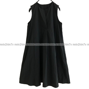  Tomorrowland [MACPHEE McAfee ] хлопок A линия flair One-piece длинный One-piece хлопок платье черный чёрный 38 размер 