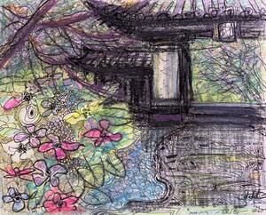 Art hand Auction معبد سوسومو سيكيجوتشي مييجيتسوين (كاماكورا), مرسومة باليد وموقعة, شهادة, يأتي مع إطار عالي الجودة, ًالشحن مجانا, وسائل اعلام مختلطة, عمل فني, تلوين, آحرون