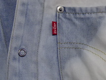 ☆　Levi's　Engineered Jeans　リーバイス　エンジニアード ジーンズ　デニムシャツ　ブリーチ　Ｓ　コットン 薄青白スカイブルー メンズ_画像8