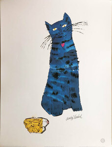 アンディー・ウォーホル／ANDY WARHOL “ BLUE CAT from 25Cats Named Sam (猫のサム) ” ビンテージ・オフィシャル・ポスター, P-153