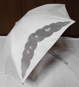 { new goods } Jill Stuart |. rain combined use parasol * folding umbrella *. umbrella [ off white : inside side pink * ladybug clover ] shade *..*UV processing 