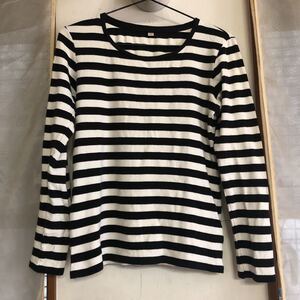 ボーダー カットソー 長袖 シャツ