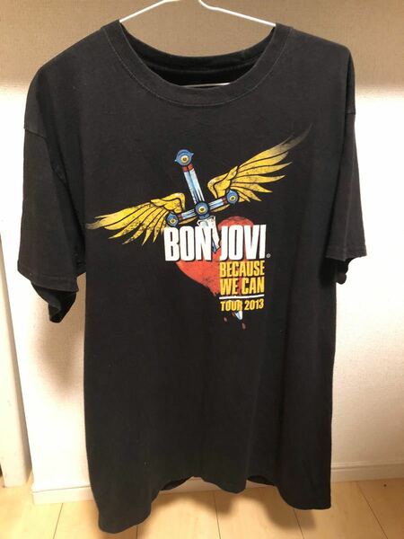 Hanes ヘインズ BON JOVI ボンジョヴィ 2013 Tシャツ　