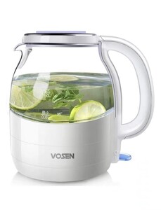 電気ケトル 自動電源オフ 1200W高速沸騰 ガラスケトル 1.2L大容量