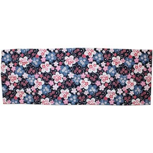 o festival supplies /.... print hand .. Sakura lame 216 navy blue 