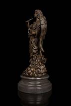 【永楽】 超大型ブロンズ像天使　49cm 13キロ インテリア彫刻銅像ギリシャ神話_画像4