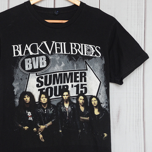 GS9169 ブラック・ベイル・ブライズ BLACK VEIL BRIDES Tシャツ M 肩幅46 2015 VANS ロック メール便可 xq