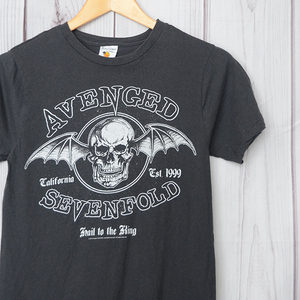 GS9148 アヴェンジドセヴンフォールド AVENGED SEVENFOLD Tシャツ 女性 S 肩幅37 ロック メール便可 xq